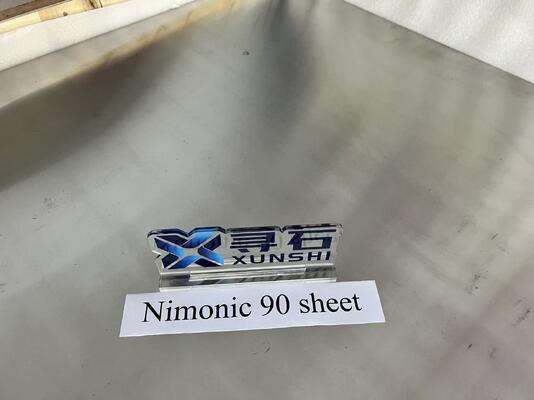 Nimonic 90 Kaltgewalzte Platte für den Betrieb bei Temperaturen bis zu 920°C UNS N07090 Werkstoff Nummer 2.4632